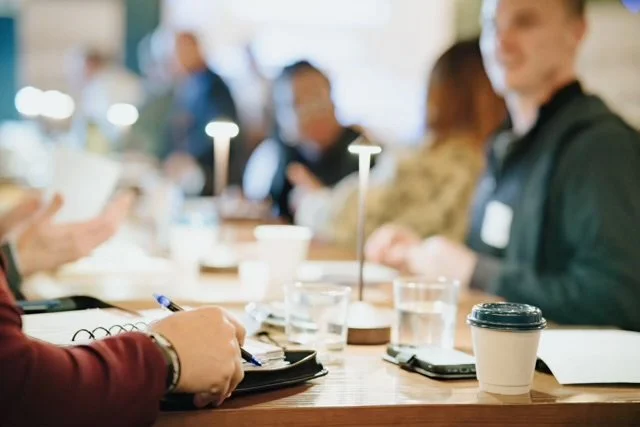 Coffee served at a corporate brand event
